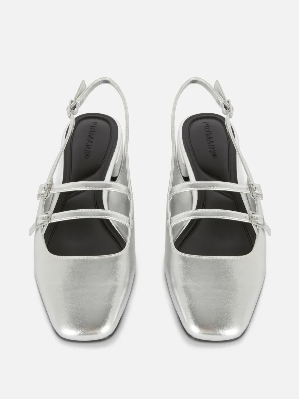 Babies à Talon Ouvert Et Double Bride