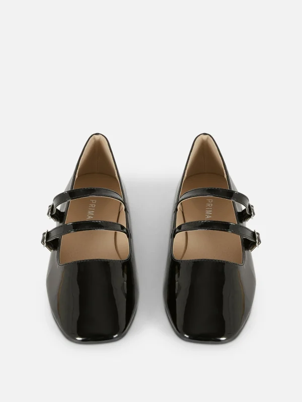 Ballerines à Double Sangle à Boucle