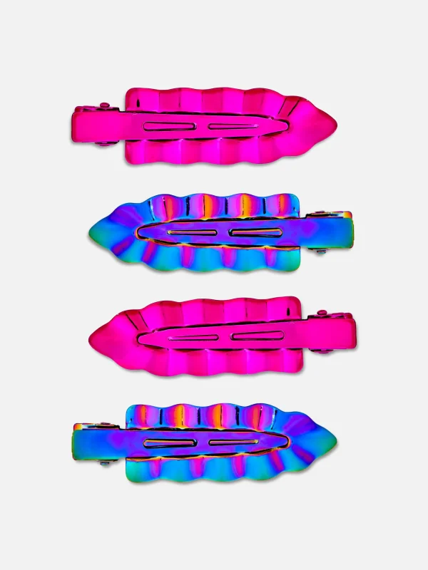 Barrettes Métallisées Sans Pli PS...