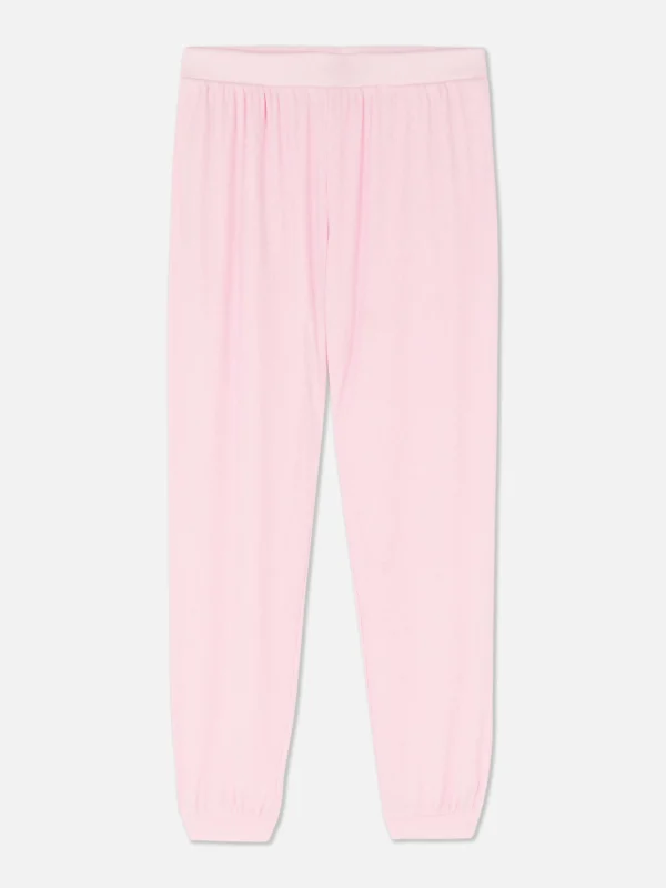 Bas De Pyjama Côtelé à Revers