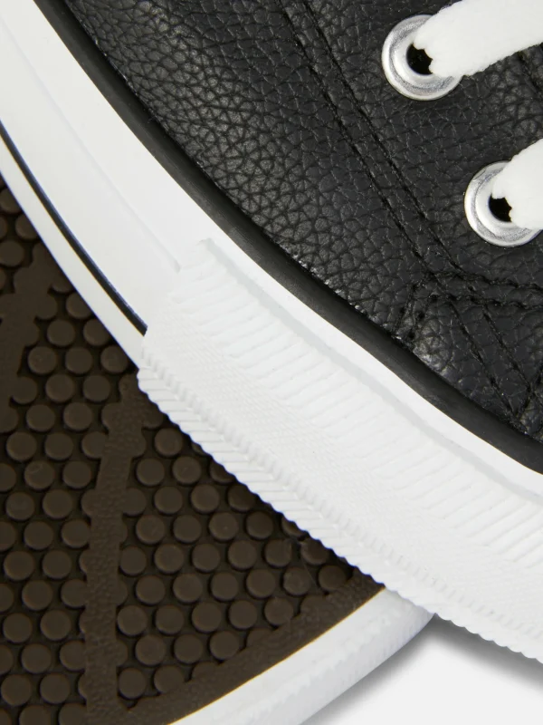 Baskets Basses Compensées En Simili Cuir