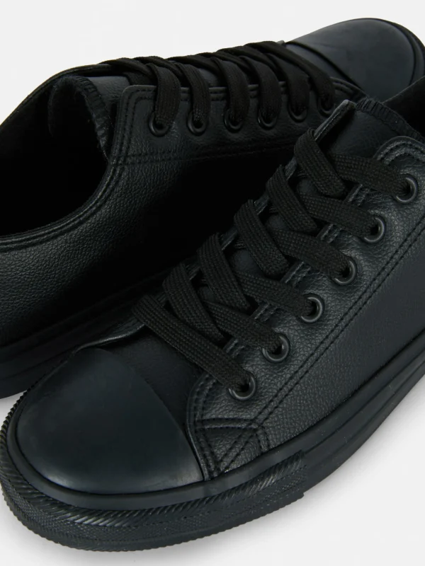 Baskets Basses En Simili Cuir