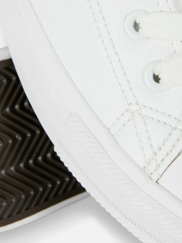 Baskets Basses En Simili Cuir