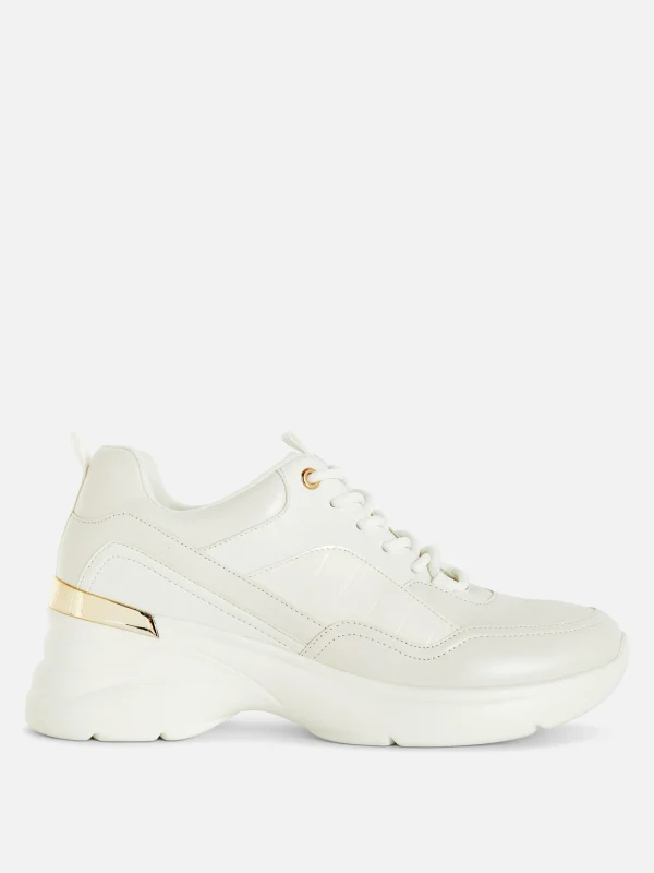 Baskets Compensées Avec Finitions Métallisées