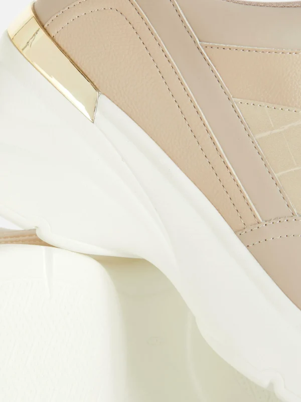 Baskets Compensées Avec Finitions Métallisées