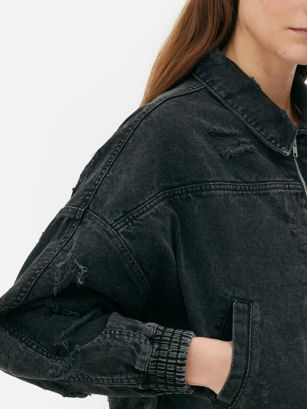 Blouson Bomber Effet Vieilli