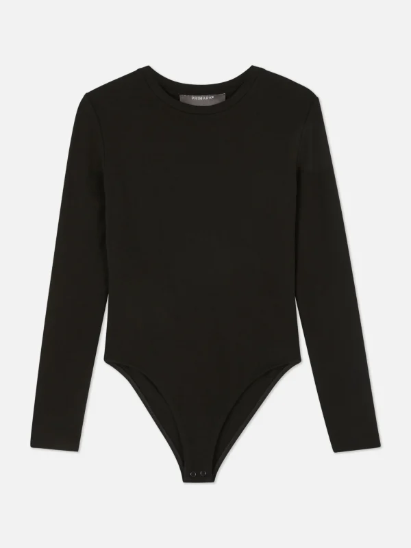 Body Côtelé à Manches Longues