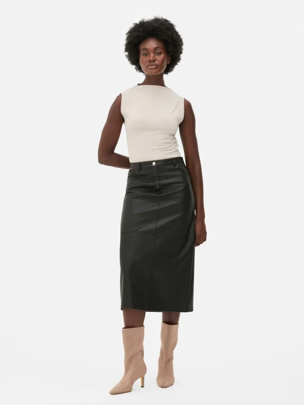 Body Sans Manches à Col Montant