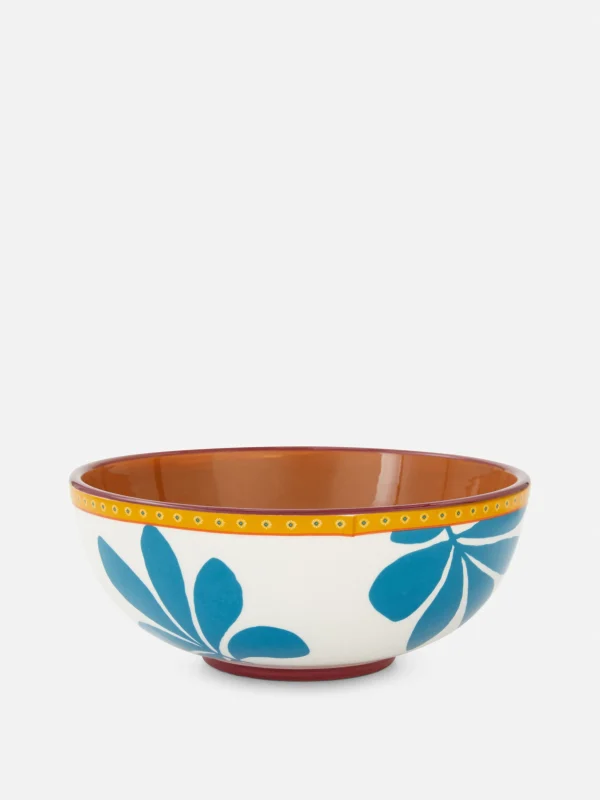 Bol à Céréales à Motif Floral Stylisé