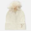 Bonnet à Pompon Avec Initiale Brodée