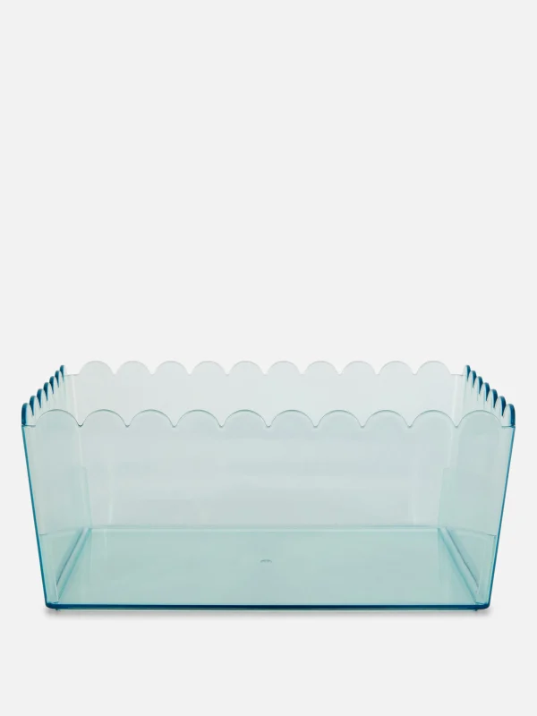 Boîte De Rangement Translucide à Bord Festonné