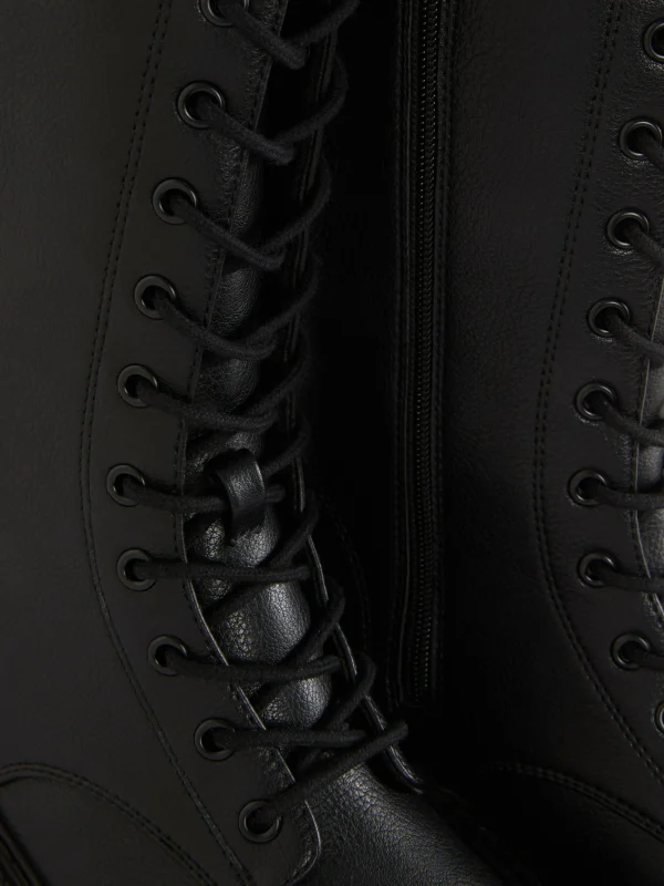 Bottes De Motard épaisses à Lacets