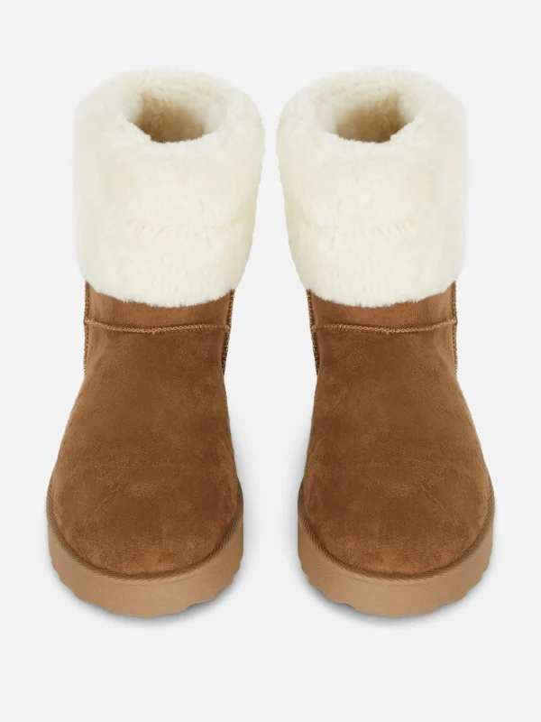 Bottes Doublées En Fausse Fourrure