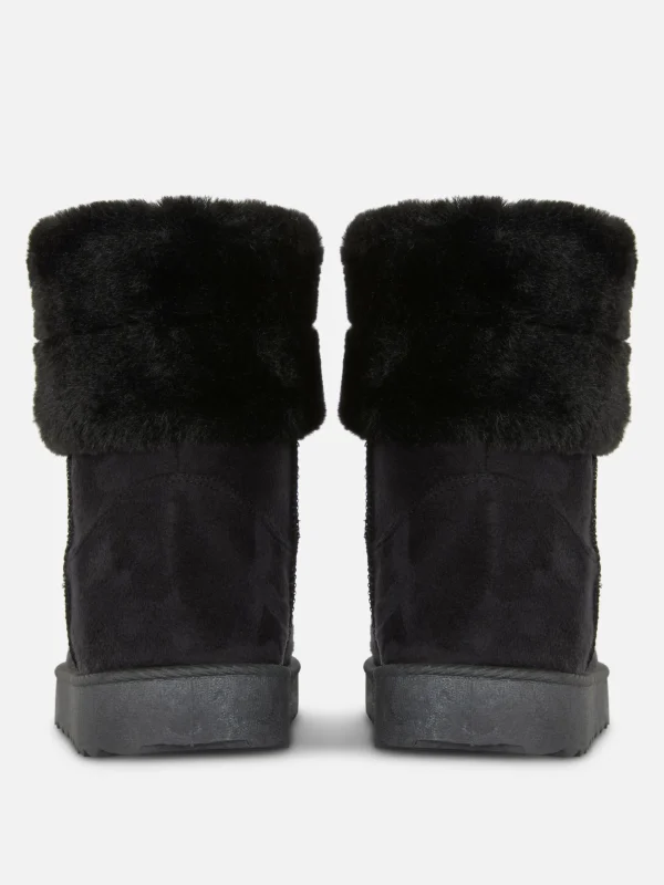 Bottes Doublées En Fausse Fourrure