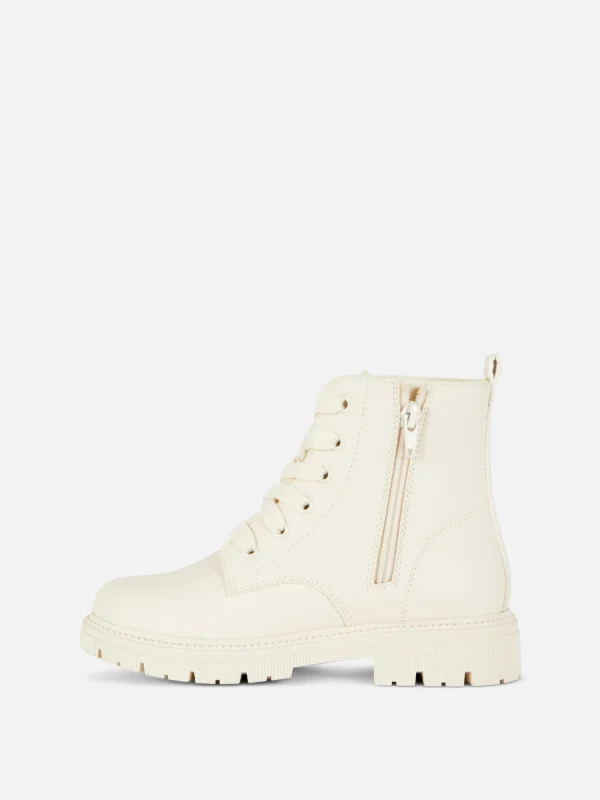 Bottes épaisses Zippées Sur Le Côté