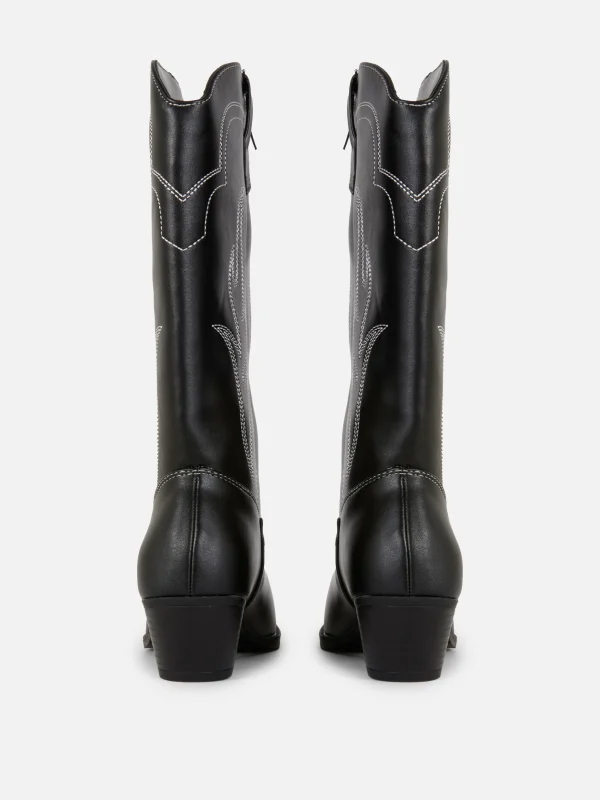 Bottes Santiags En Simili Cuir