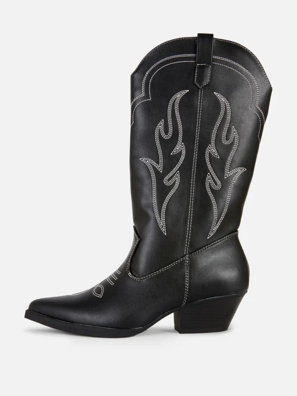 Bottes Santiags En Simili Cuir