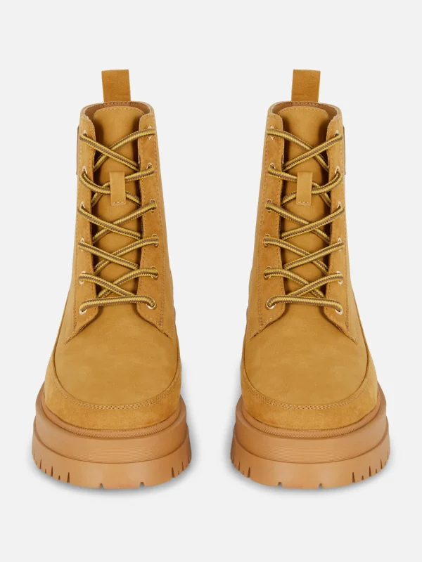 Bottines à Lacets Et Semelle En Gomme