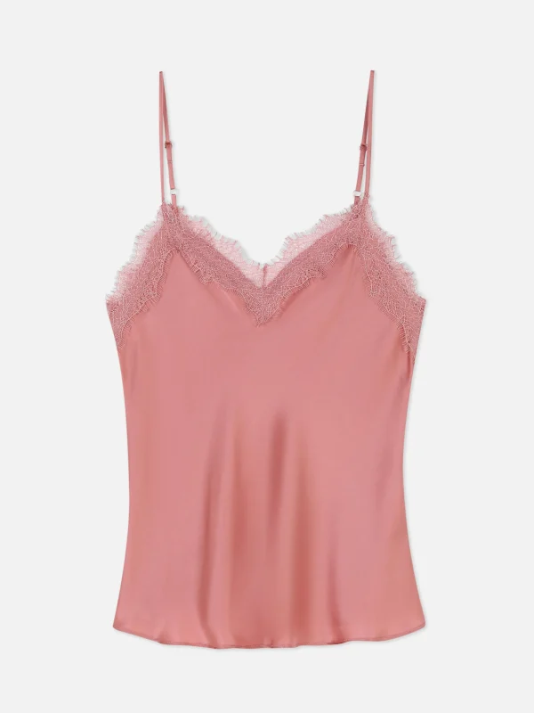 Caraco De Pyjama à Finitions En Dentelle