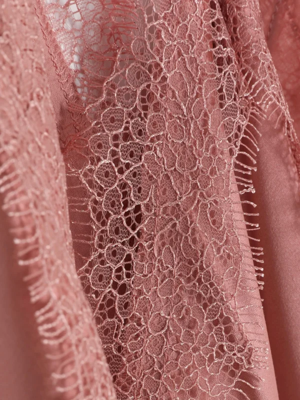 Caraco De Pyjama à Finitions En Dentelle