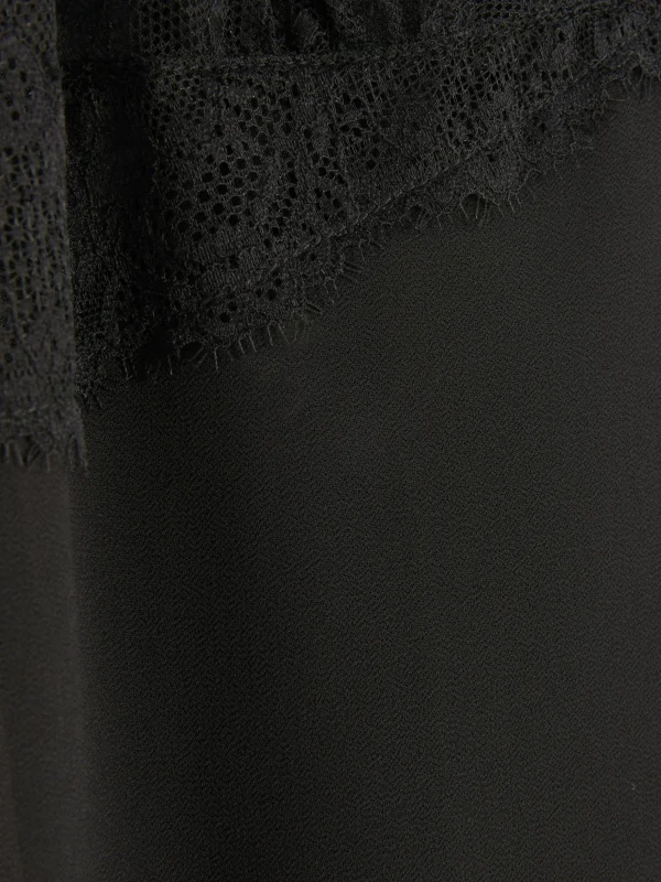 Caraco De Pyjama En Dentelle Et Maille