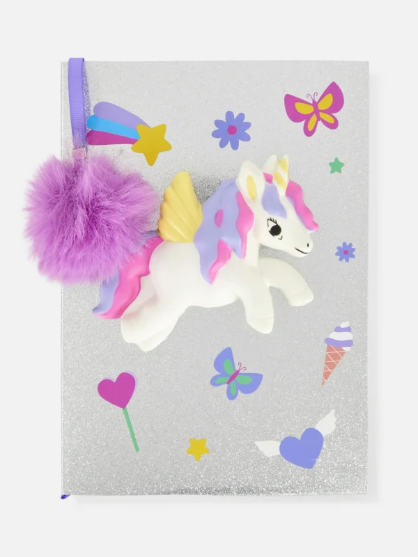 Carnet A5 à Paillettes Et Motif Licorne En Relief