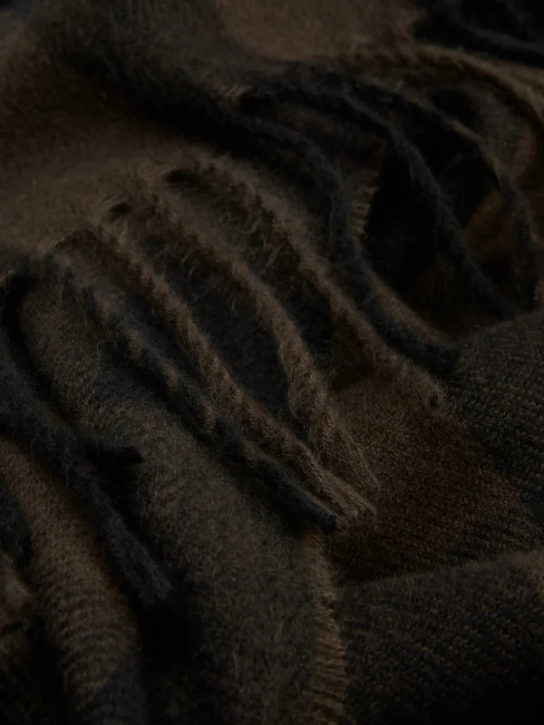 Écharpe à Carreaux Et à Franges