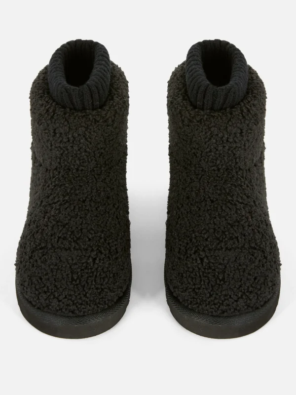 Chaussons Bottines Effet Mouton Retourné