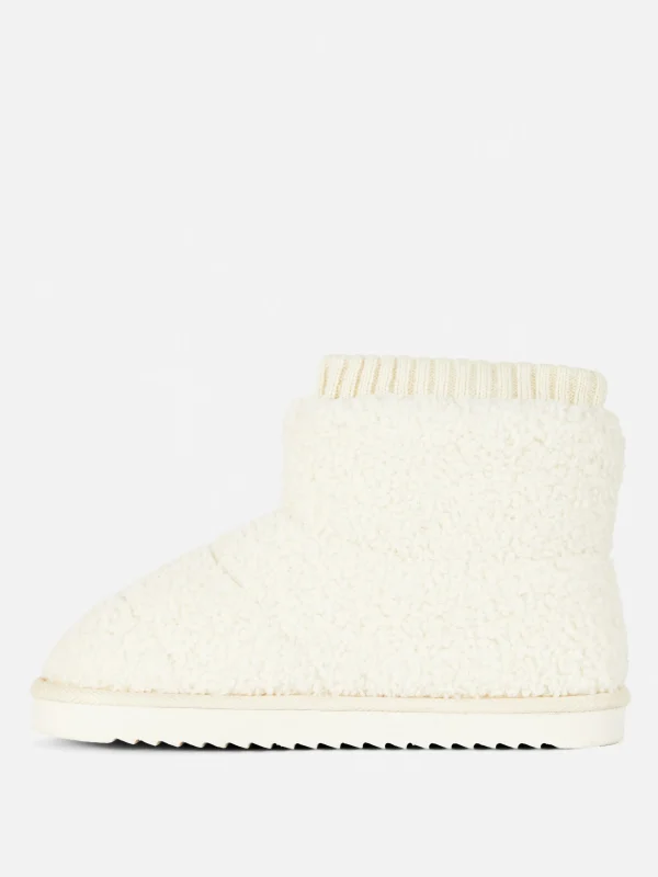 Chaussons Bottines Effet Mouton Retourné