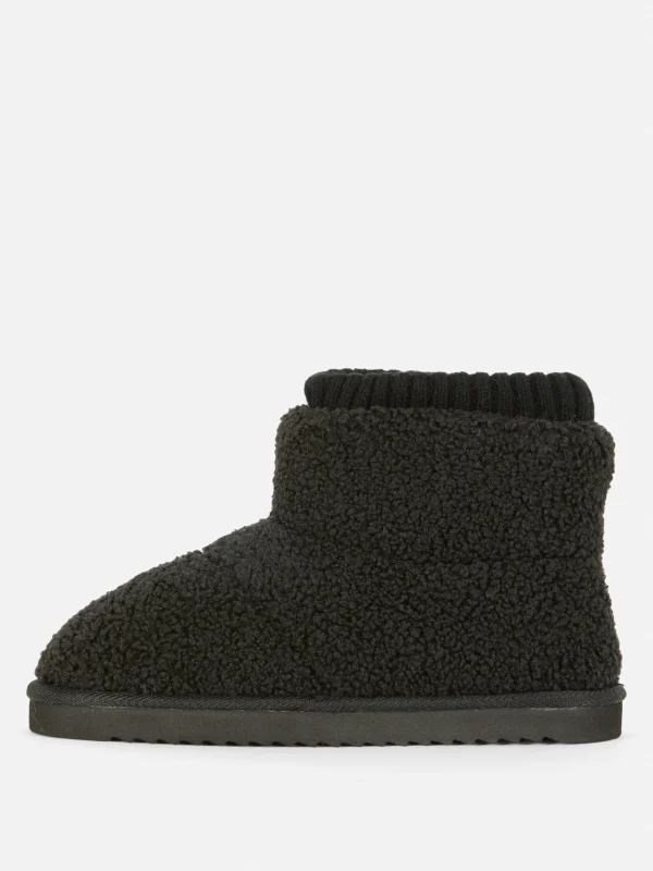 Chaussons Bottines Effet Mouton Retourné