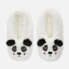 Chaussons Duveteux à Motif Panda