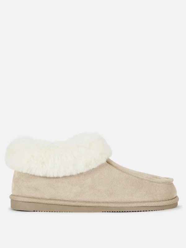 Chaussons Mocassins Doublés En Fausse Fourrure