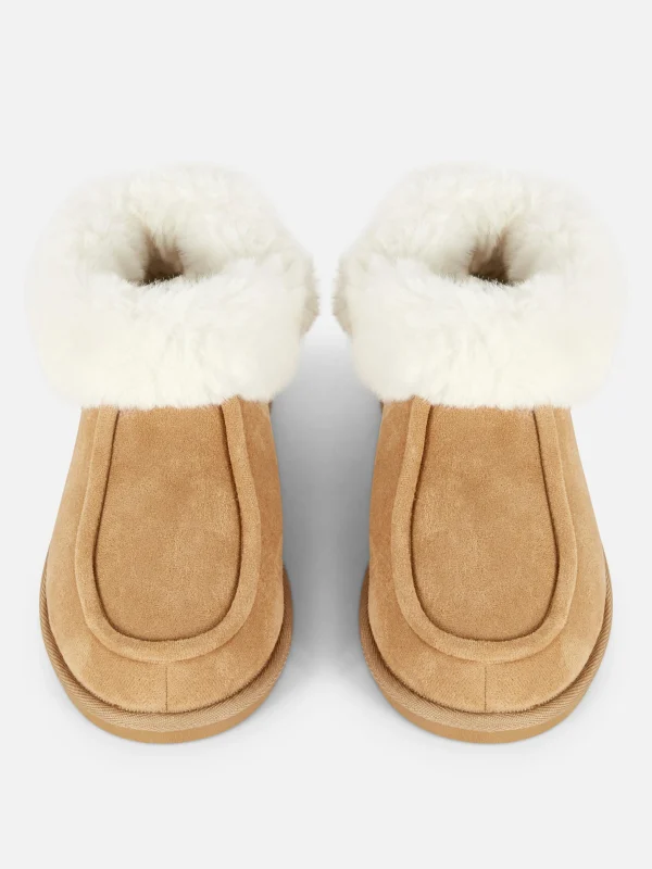 Chaussons Mocassins Doublés En Fausse Fourrure