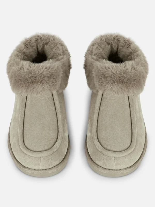 Chaussons Mocassins Doublés En Fausse Fourrure