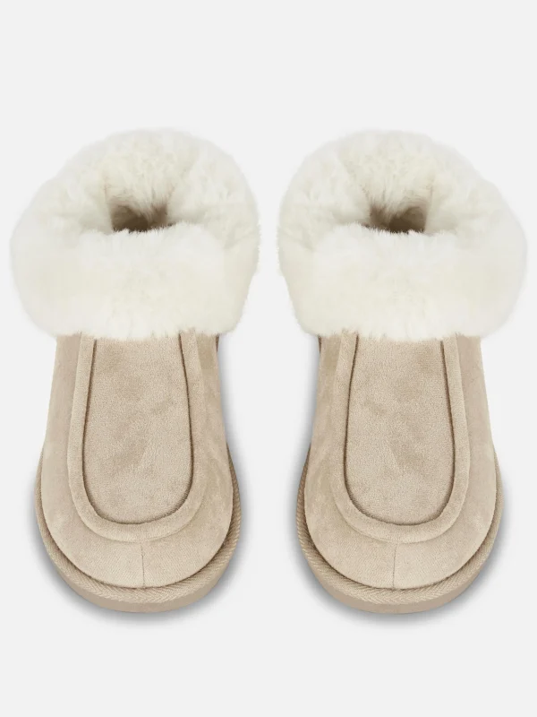 Chaussons Mocassins Doublés En Fausse Fourrure