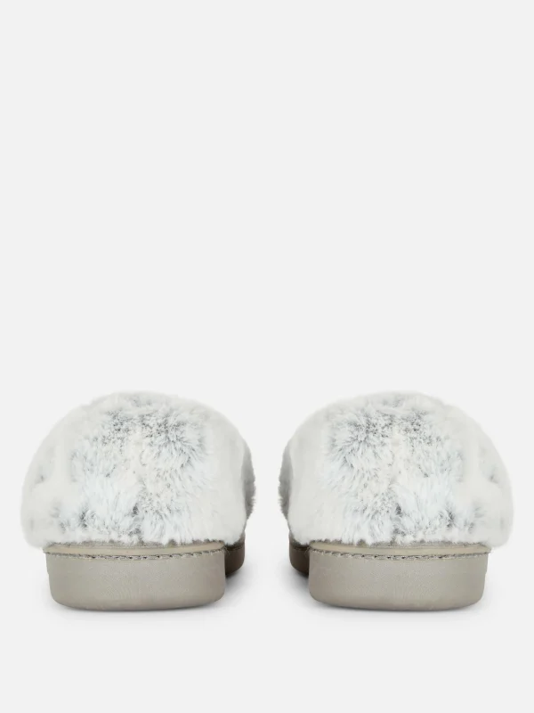 Chaussons Mocassins Doublés En Fausse Fourrure