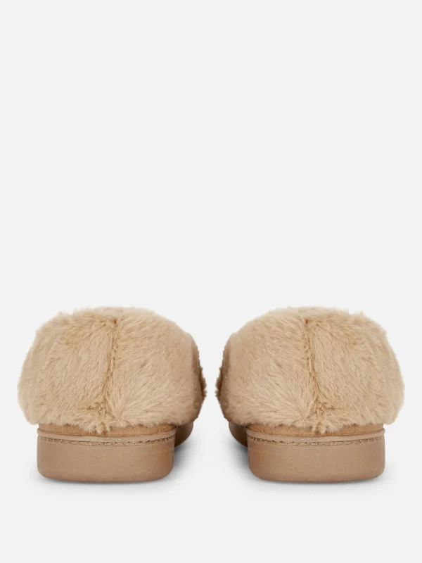 Chaussons Mocassins Doublés En Fausse Fourrure