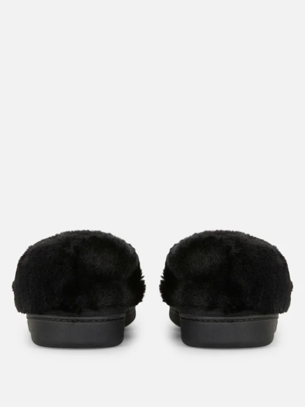 Chaussons Mocassins Doublés En Fausse Fourrure