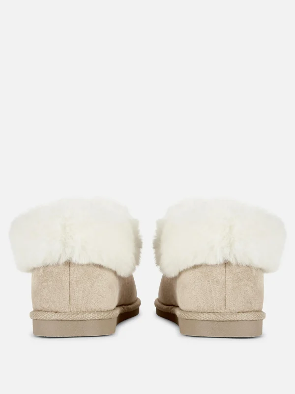 Chaussons Mocassins Doublés En Fausse Fourrure