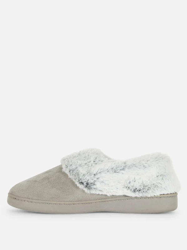 Chaussons Mocassins Doublés En Fausse Fourrure