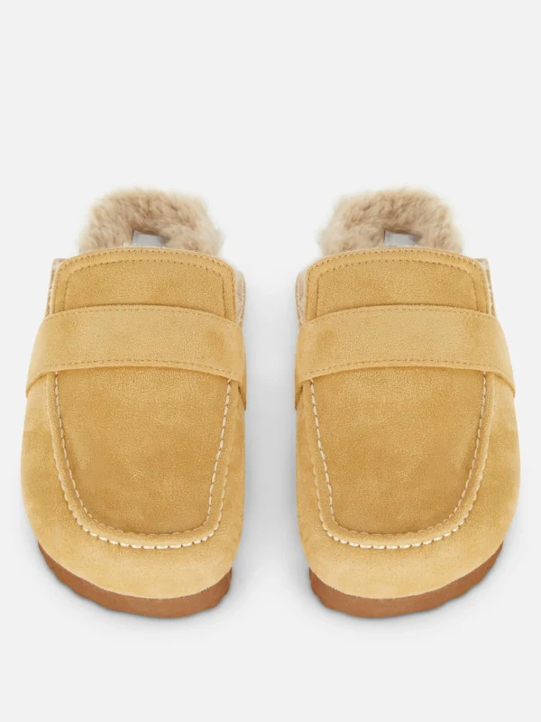 Chaussons Style Mocassins Doublés De Fausse Fourrure