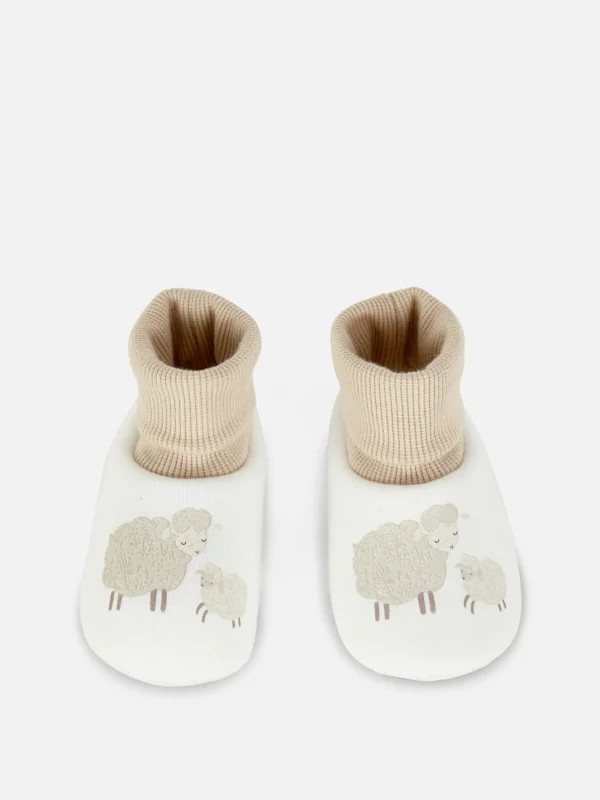 Chaussons-chaussettes à Motif Mouton
