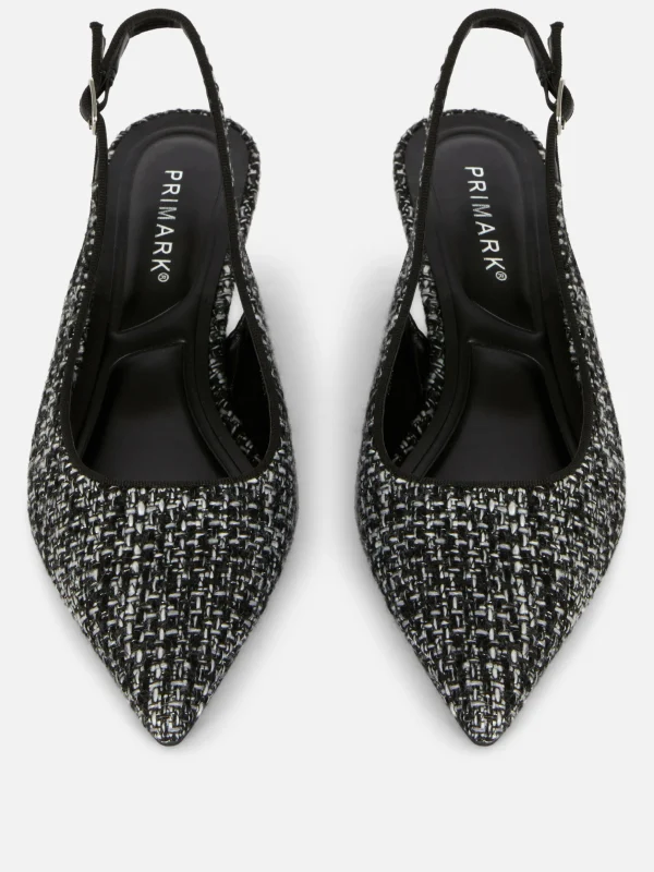 Chaussures à Talon Bas Ouvert Avec Effet Bouclé