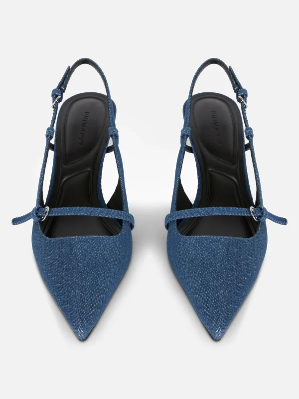 Chaussures En Jean à Talon Bas Et Boucle