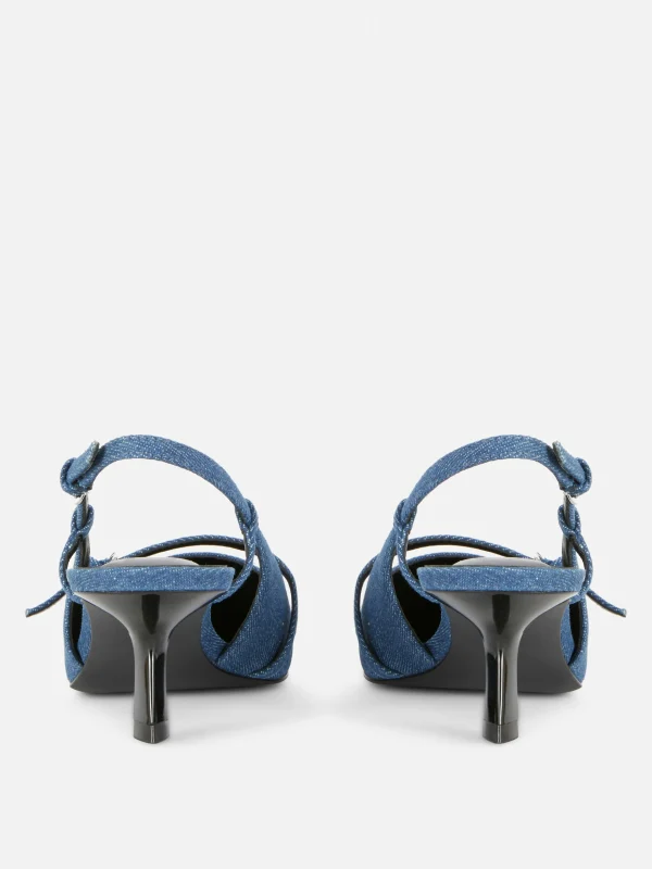 Chaussures En Jean à Talon Bas Et Boucle