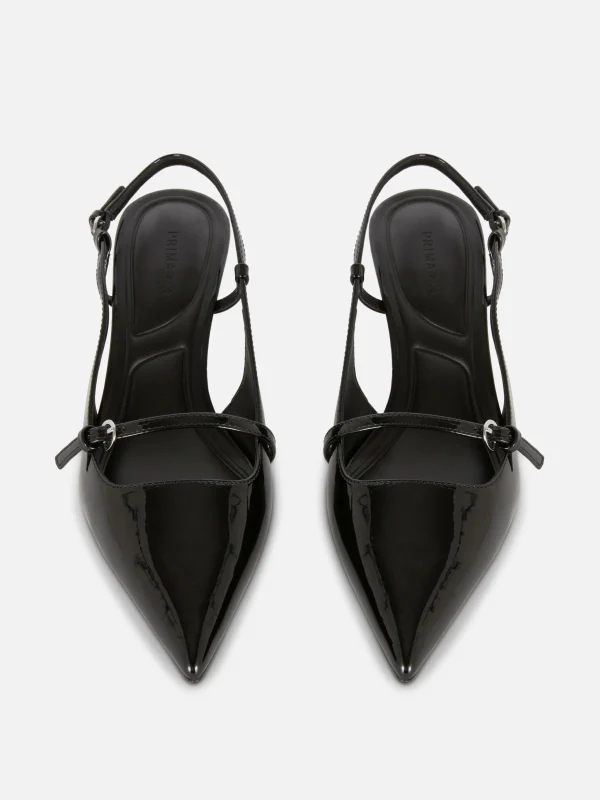Chaussures Vernies à Talon Bas Et à Boucle
