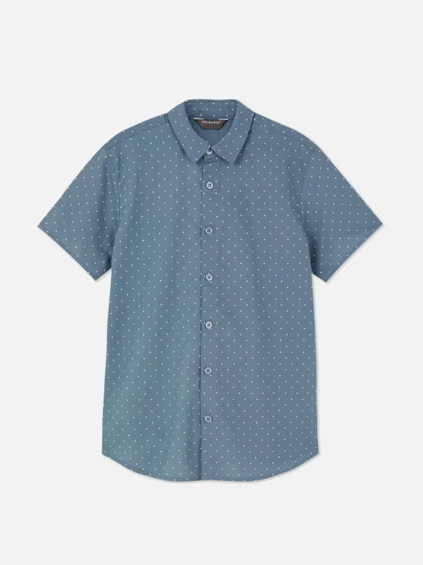 Chemise à Manches Courtes Et à Boutons