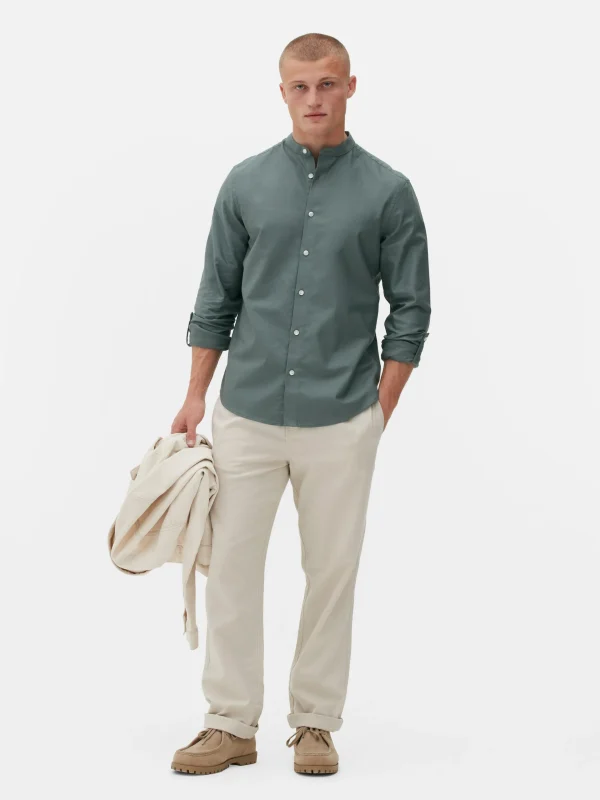 Chemise Boutonnée à Manches Retroussées