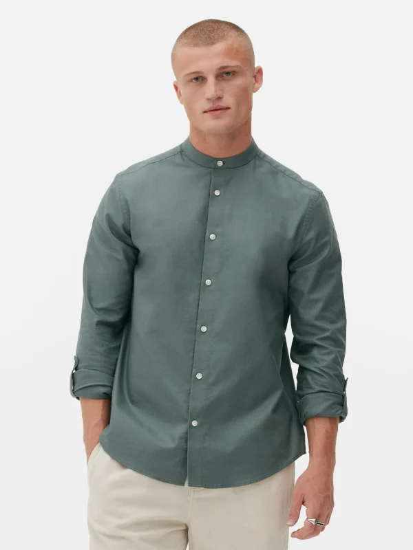 Chemise Boutonnée à Manches Retroussées