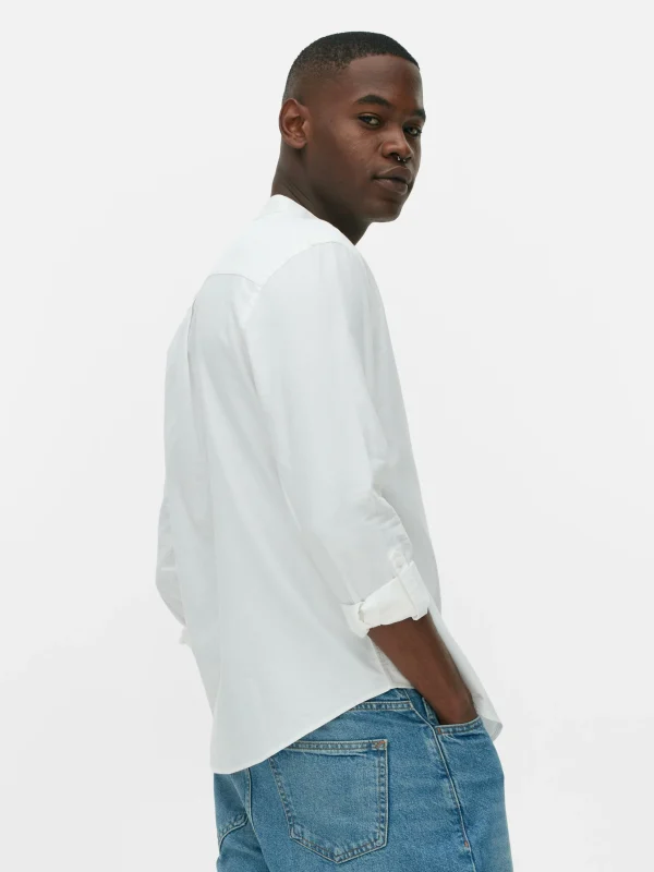 Chemise Boutonnée à Manches Retroussées